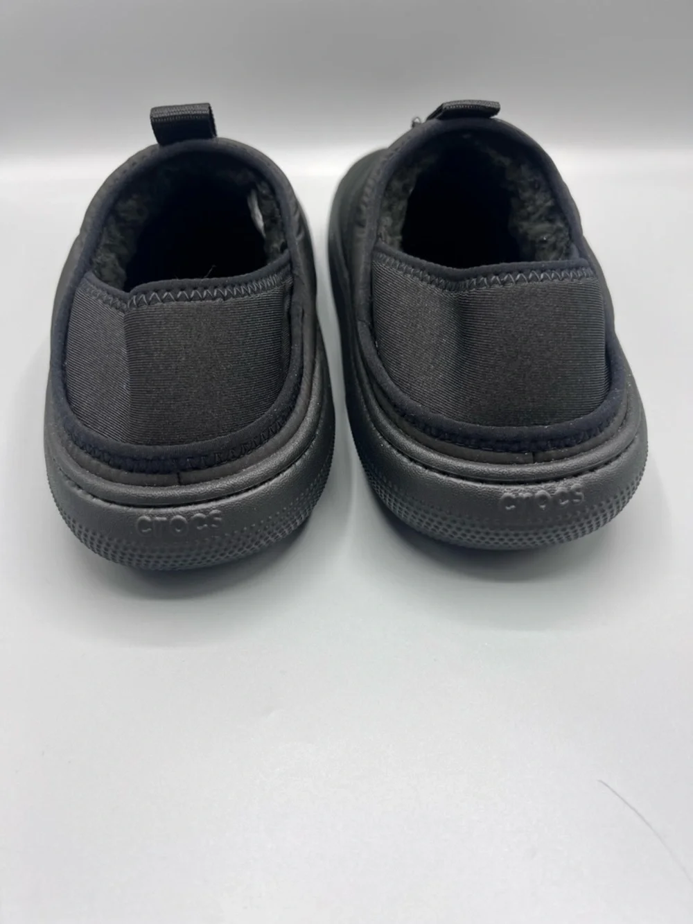 CROCS Classic Neo Puff Fleece Lined Slipper Mules Clogs Gorpcore Black Unisex - Picture 5 of 7